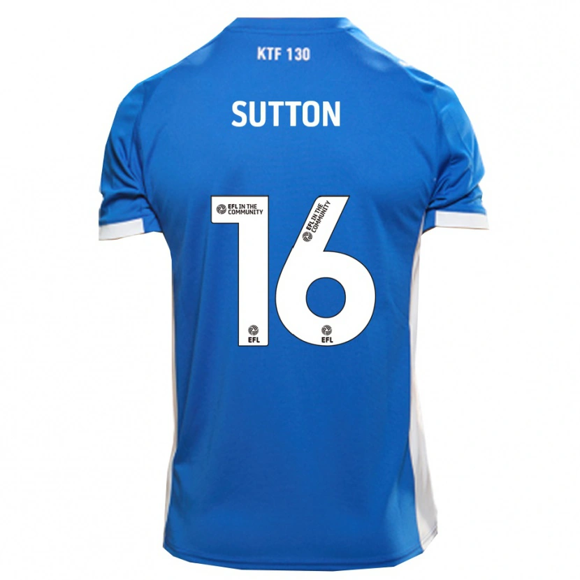 DanxenキッズWill Sutton#16青 白ホームシャツ2025/26ジャージーユニフォーム