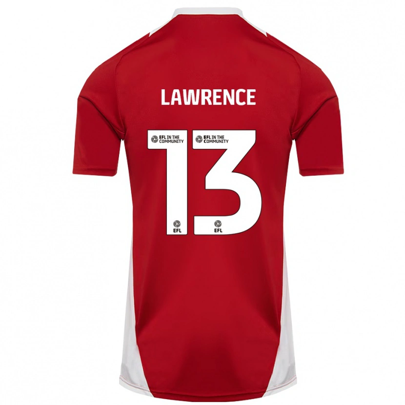 DanxenキッズCharlie Lawrence#13赤 白 金ホームシャツ2025/26ジャージーユニフォーム
