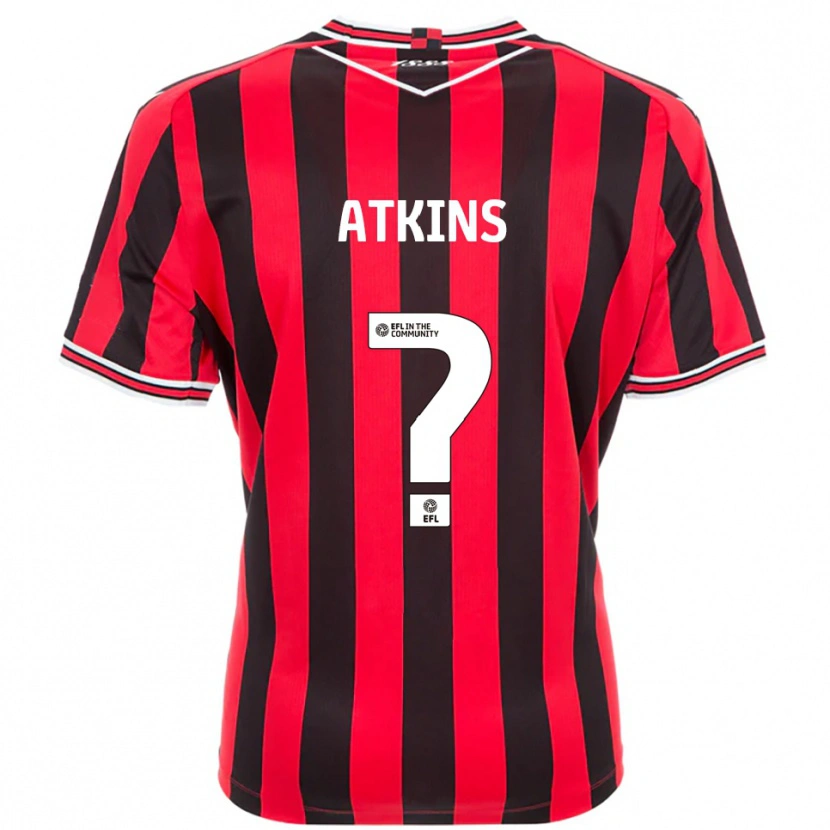 DanxenキッズShian Atkins#0赤 黒ホームシャツ2025/26ジャージーユニフォーム