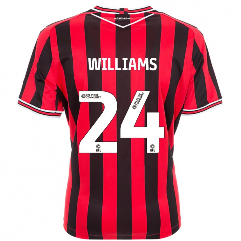 DanxenキッズHarry Williams#24赤 黒ホームシャツ2025/26ジャージーユニフォーム