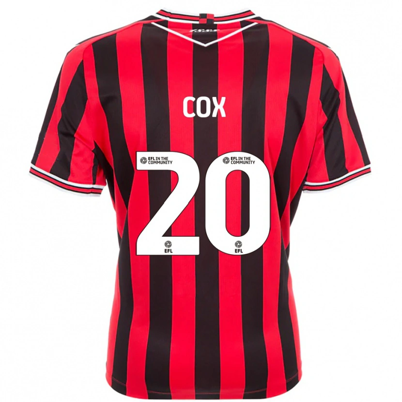 DanxenキッズDaniel Cox#20赤 黒ホームシャツ2025/26ジャージーユニフォーム