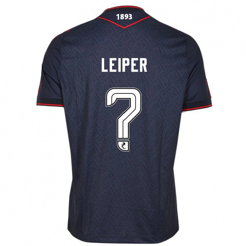 DanxenキッズAshton Leiper#0紺 白ホームシャツ2025/26ジャージーユニフォーム