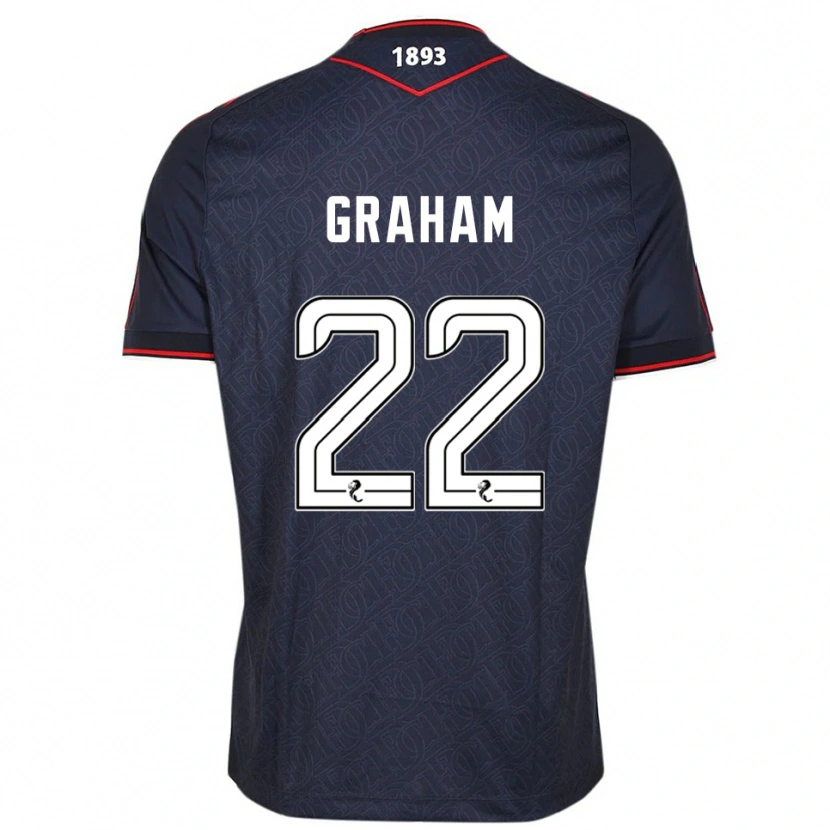 DanxenキッズLuke Graham#22紺 白ホームシャツ2025/26ジャージーユニフォーム