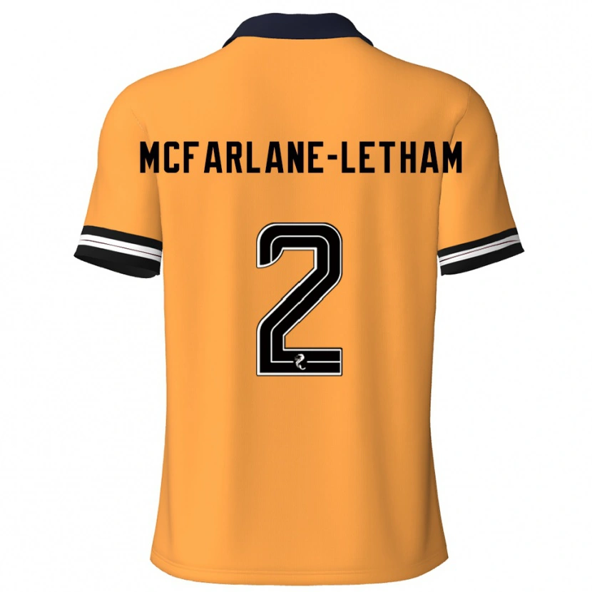 DanxenキッズJay Mcfarlane-Letham#2黄 黒ホームシャツ2025/26ジャージーユニフォーム