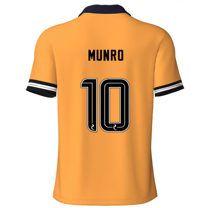 DanxenキッズVhairi Munro#10黄 黒ホームシャツ2025/26ジャージーユニフォーム