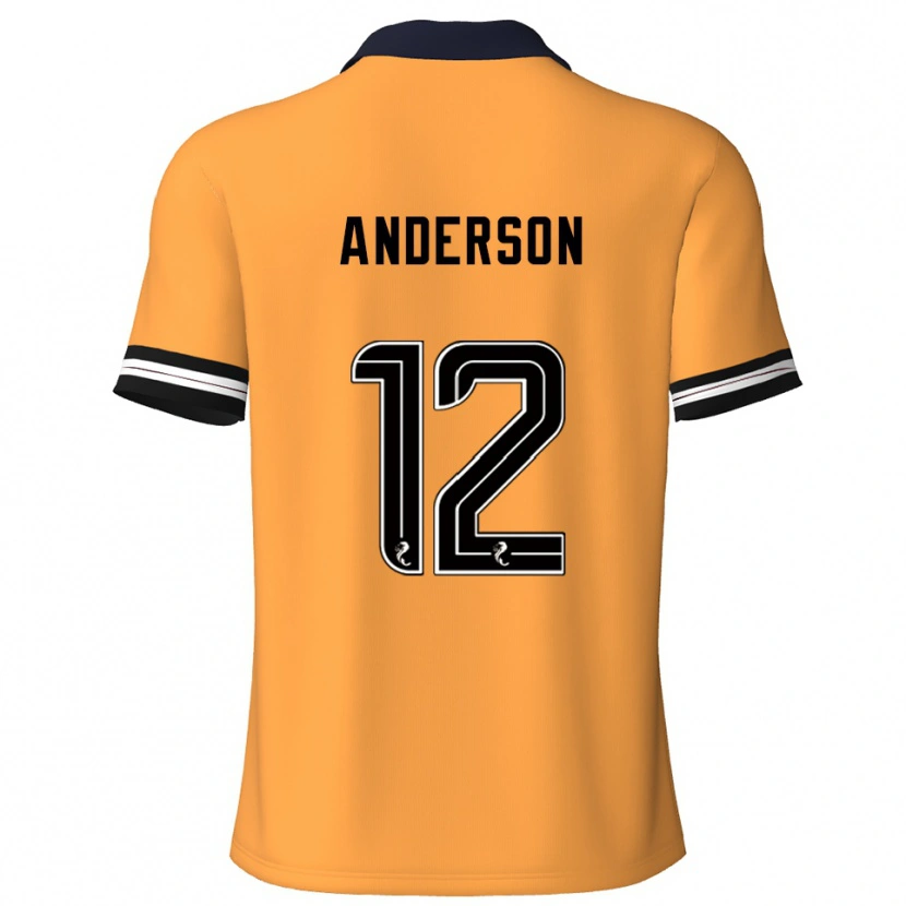 DanxenキッズRhys Anderson#12黄 黒ホームシャツ2025/26ジャージーユニフォーム