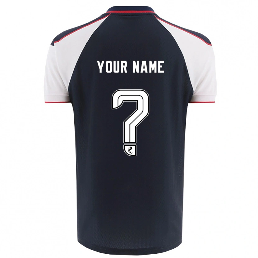 Danxenキッズあなたの名前#0紺 白ホームシャツ2025/26ジャージーユニフォーム
