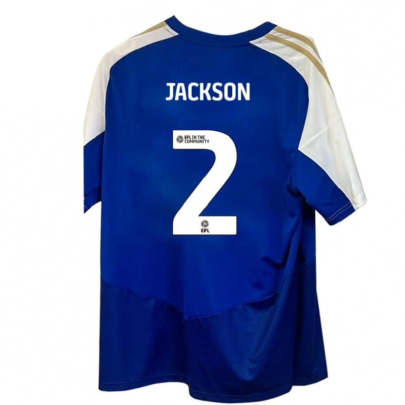 DanxenキッズBow Jackson#2青 白 金アウェイシャツ2025/26ジャージーユニフォーム