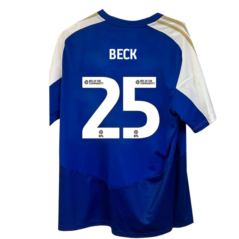 DanxenキッズSteph Beck#25青 白 金アウェイシャツ2025/26ジャージーユニフォーム