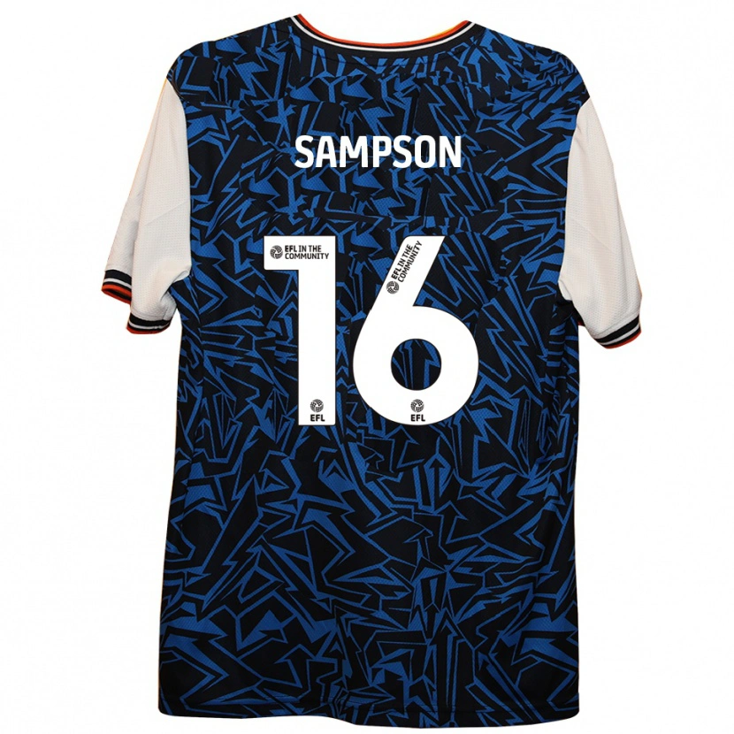DanxenキッズEnoch Sampson#16青 黒 白アウェイシャツ2025/26ジャージーユニフォーム