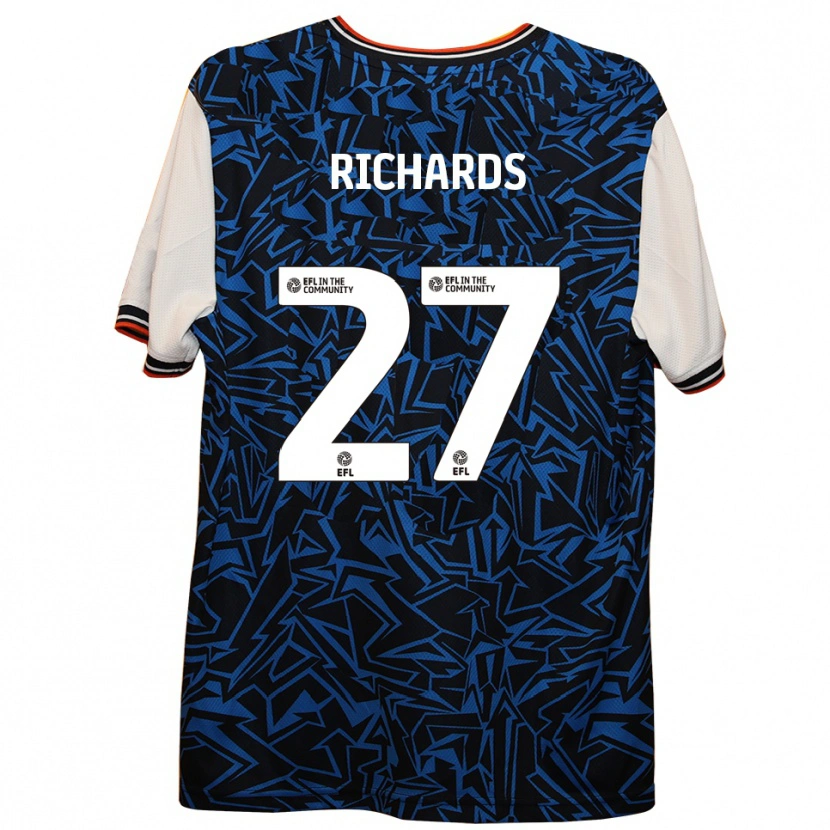 DanxenキッズJake Richards#27青 黒 白アウェイシャツ2025/26ジャージーユニフォーム