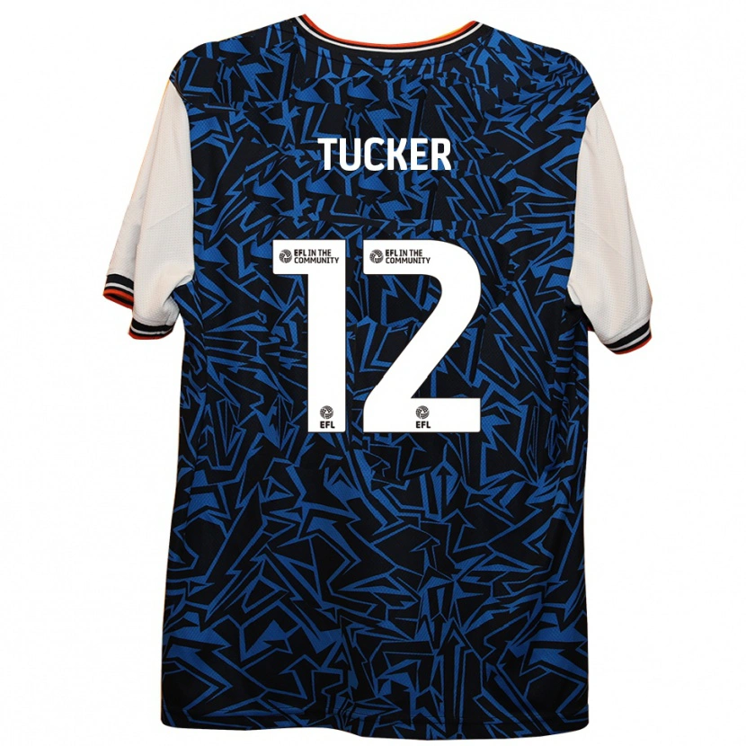 DanxenキッズNancy Tucker#12青 黒 白アウェイシャツ2025/26ジャージーユニフォーム
