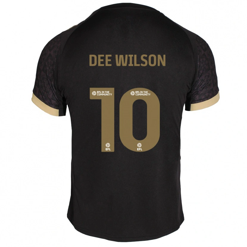 DanxenキッズGeorgia Dee Wilson#10黒 金アウェイシャツ2025/26ジャージーユニフォーム