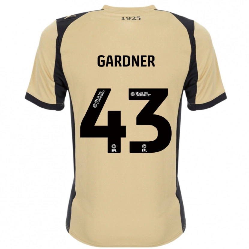 DanxenキッズDean Gardner#43金 黒アウェイシャツ2025/26ジャージーユニフォーム