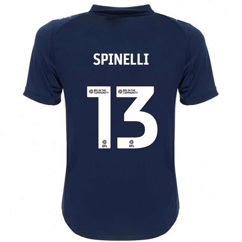DanxenキッズMatteo Spinelli#13紺 白アウェイシャツ2025/26ジャージーユニフォーム