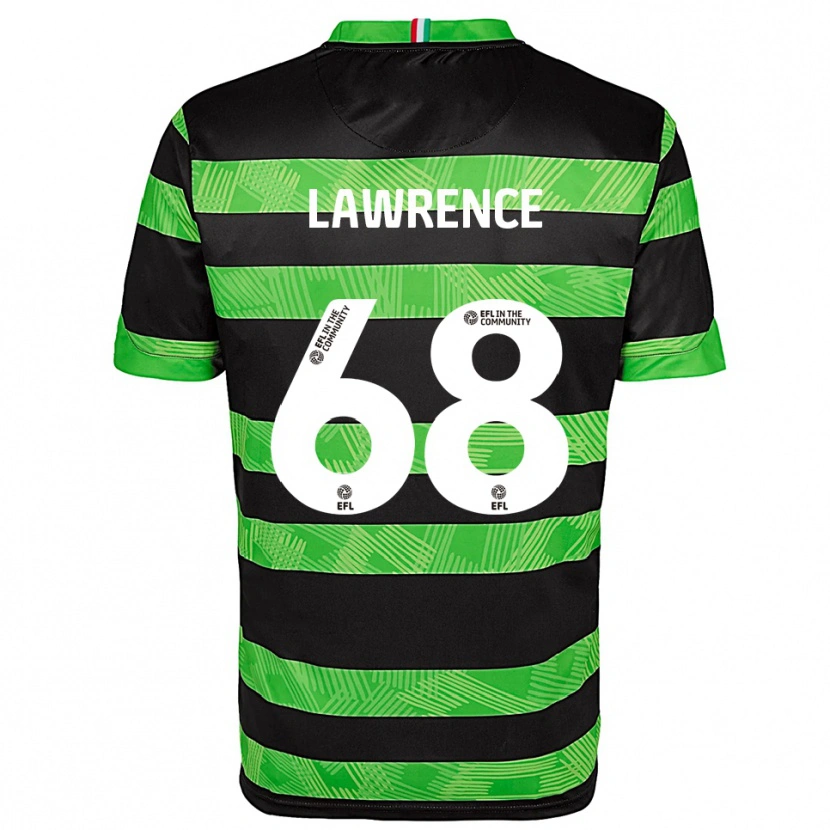 DanxenキッズJake Lawrence#68黒 緑アウェイシャツ2025/26ジャージーユニフォーム