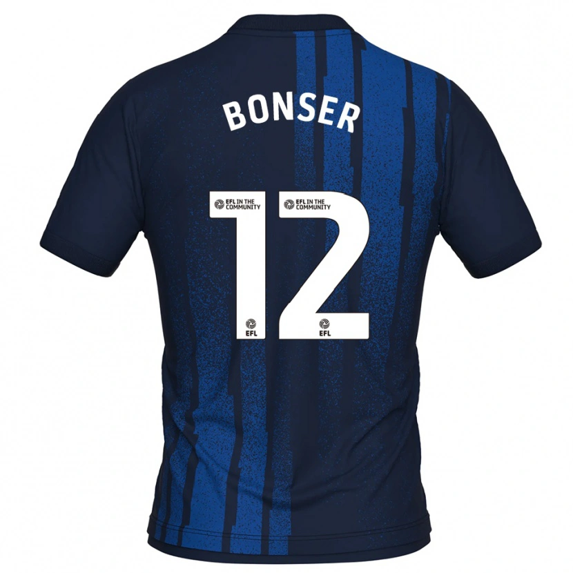 DanxenキッズLouis Bonser#12紺 白アウェイシャツ2025/26ジャージーユニフォーム
