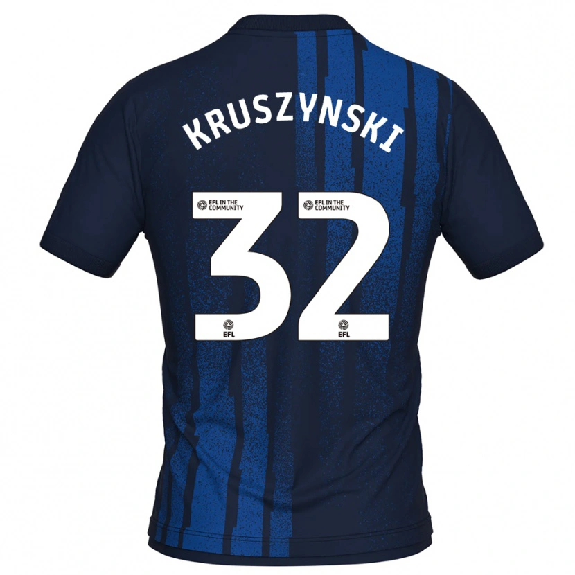 DanxenキッズJakub Kruszynski#32紺 白アウェイシャツ2025/26ジャージーユニフォーム
