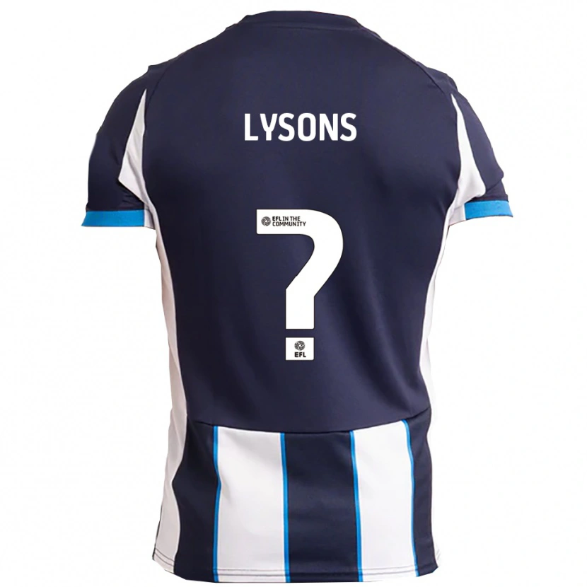 DanxenキッズEmma Lysons#0白 紺アウェイシャツ2025/26ジャージーユニフォーム