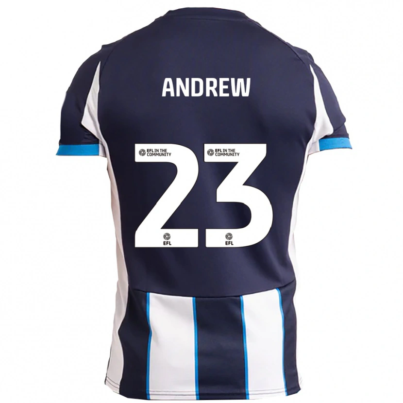 Danxenキッズダニー・アンドリュー#23白 紺アウェイシャツ2025/26ジャージーユニフォーム
