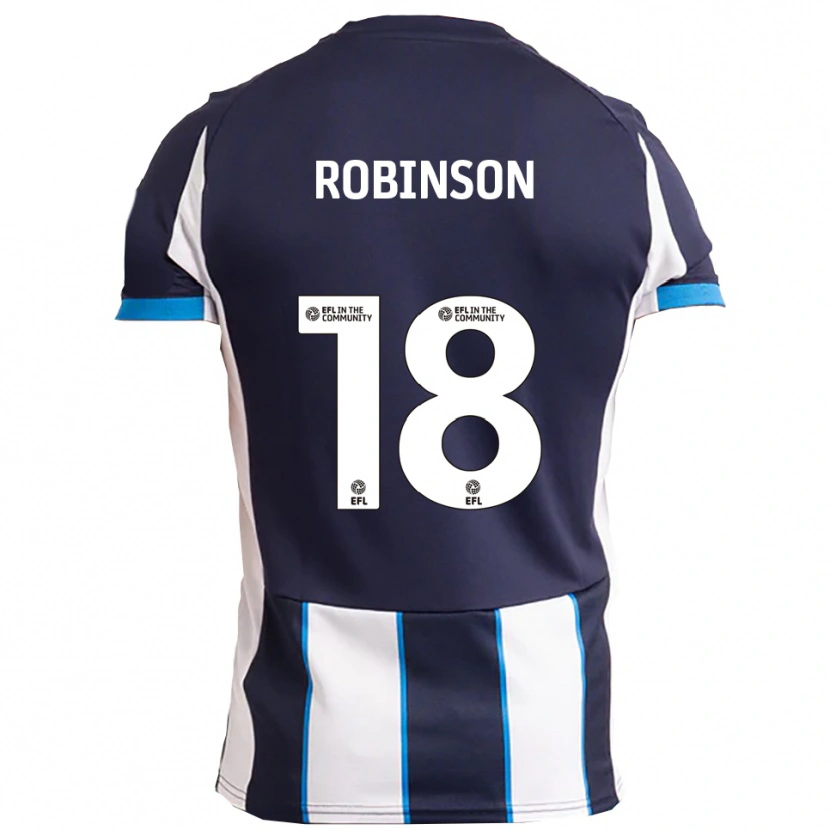 DanxenキッズJosh Robinson#18白 紺アウェイシャツ2025/26ジャージーユニフォーム