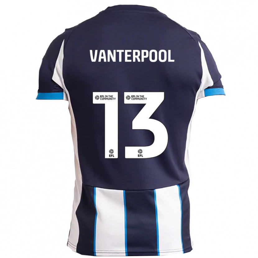 DanxenキッズGabriel Vanterpool#13白 紺アウェイシャツ2025/26ジャージーユニフォーム