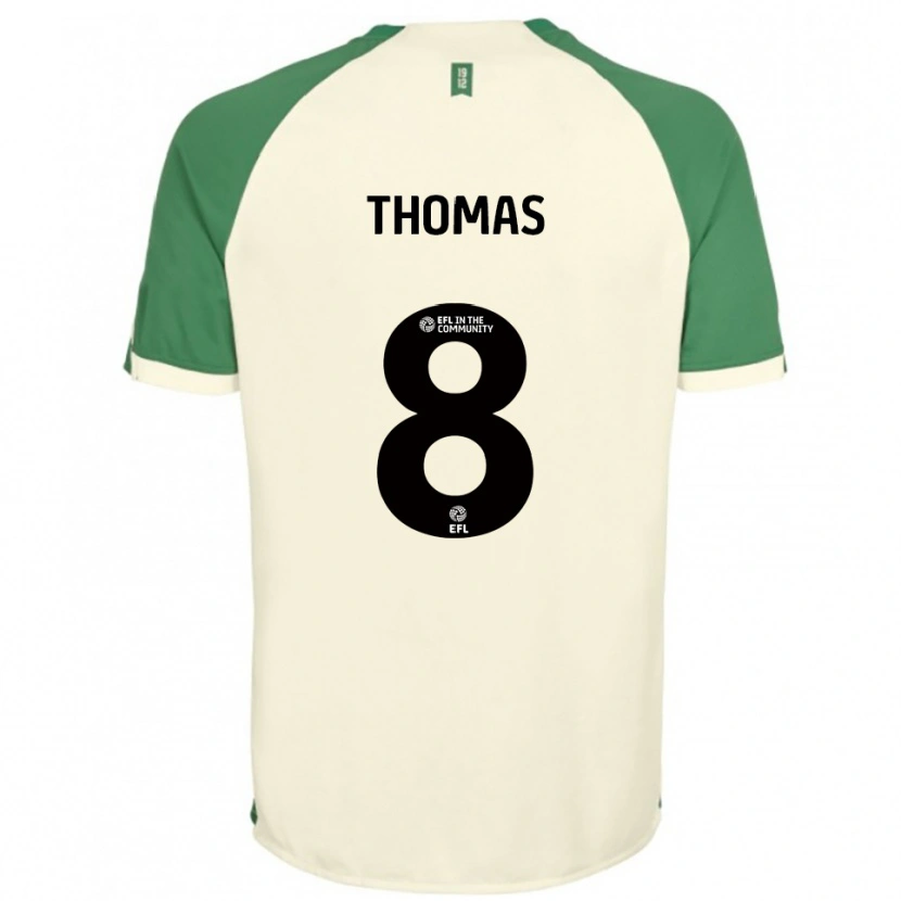 DanxenキッズGeorge Thomas#8オフホワイト 緑アウェイシャツ2025/26ジャージーユニフォーム