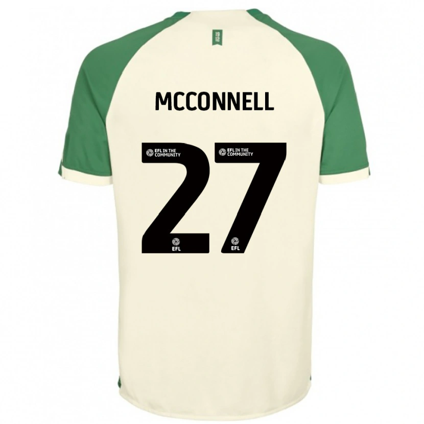 DanxenキッズGlenn Mcconnell#27オフホワイト 緑アウェイシャツ2025/26ジャージーユニフォーム