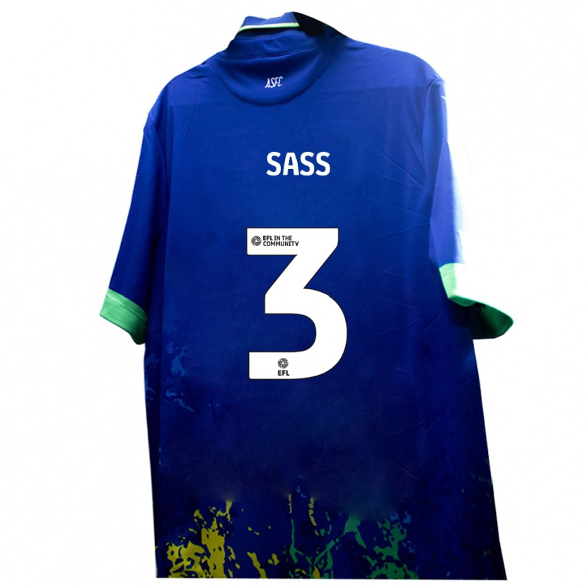 Danxenキッズフレデリック・ハリス・シャシュ#3青 黄アウェイシャツ2025/26ジャージーユニフォーム