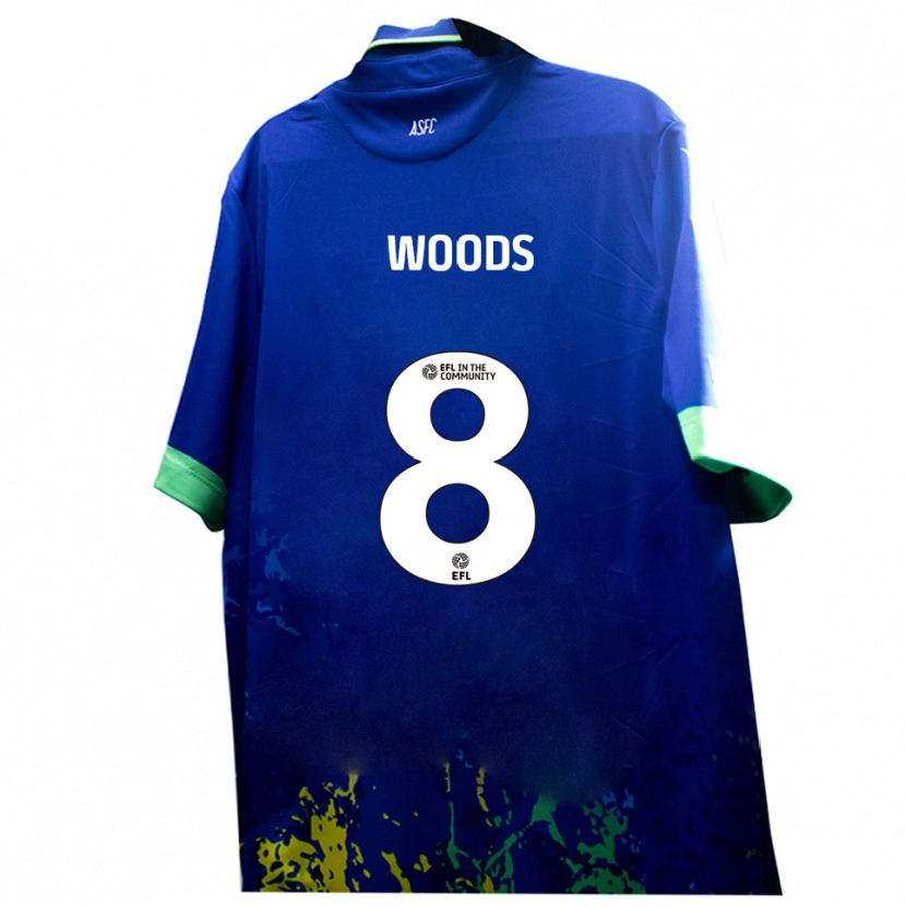 DanxenキッズBen Woods#8青 黄アウェイシャツ2025/26ジャージーユニフォーム