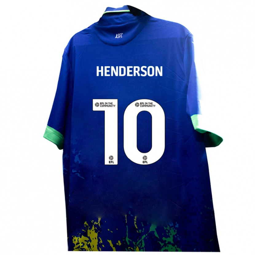 DanxenキッズAlex Henderson#10青 黄アウェイシャツ2025/26ジャージーユニフォーム