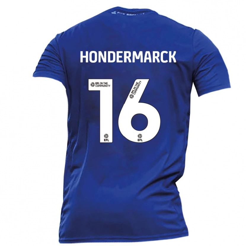 DanxenキッズWilliam Hondermarck#16青 白アウェイシャツ2025/26ジャージーユニフォーム