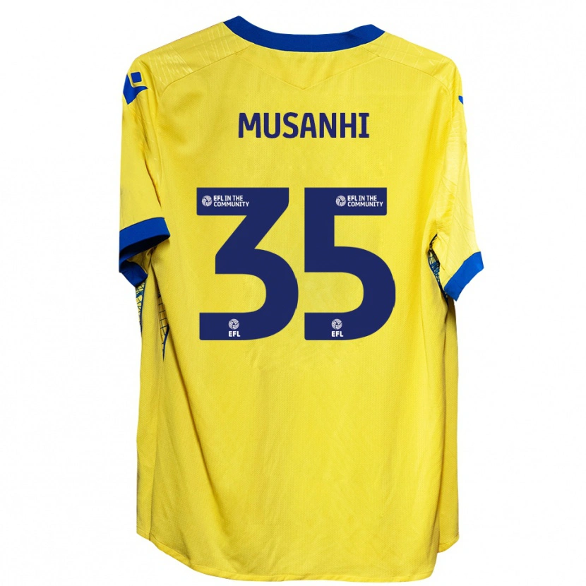 DanxenキッズKurai Musanhi#35黄 青アウェイシャツ2025/26ジャージーユニフォーム