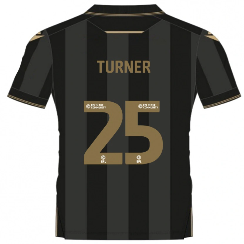 DanxenキッズJake Turner#25黒 金アウェイシャツ2025/26ジャージーユニフォーム