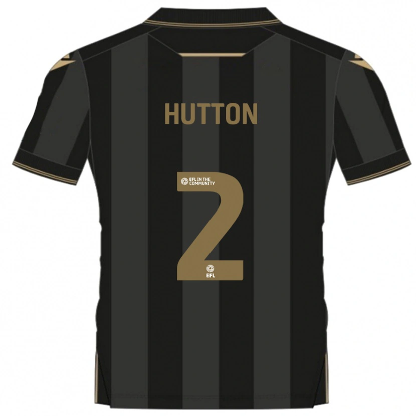 DanxenキッズRemeao Hutton#2黒 金アウェイシャツ2025/26ジャージーユニフォーム