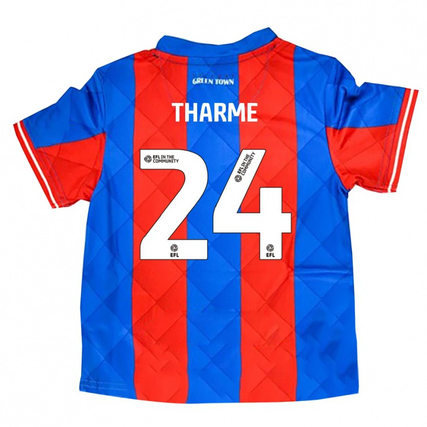 Danxenキッズダグラス・ターム#24青 赤 白アウェイシャツ2025/26ジャージーユニフォーム