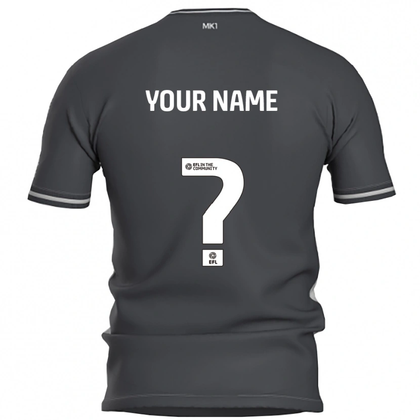 Danxenキッズあなたの名前#0灰色 銀色アウェイシャツ2025/26ジャージーユニフォーム