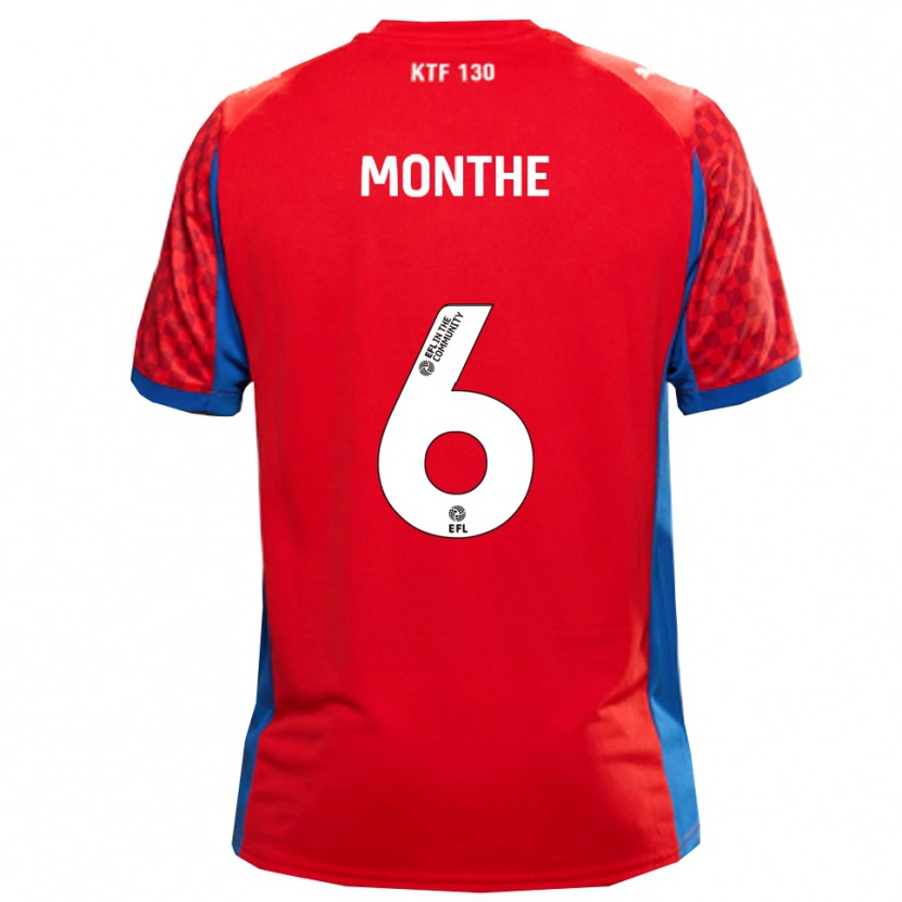 DanxenキッズManny Monthe#6赤 青アウェイシャツ2025/26ジャージーユニフォーム