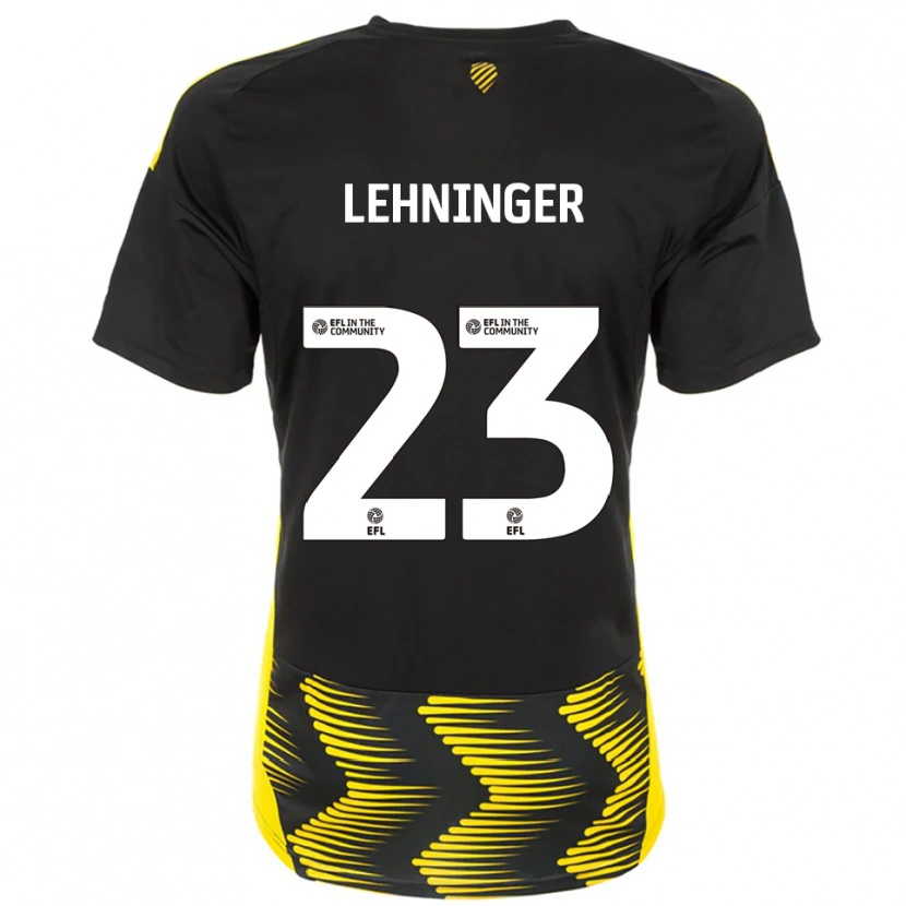 DanxenキッズSaskia Lehninger#23黒 黄アウェイシャツ2025/26ジャージーユニフォーム