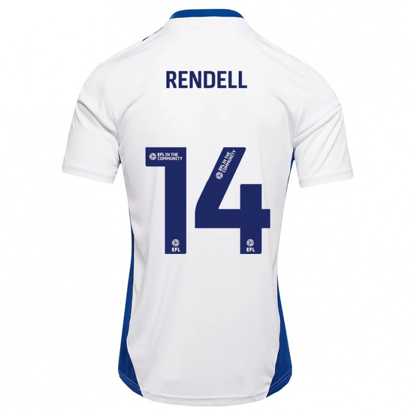 DanxenキッズLouis Rendell#14白 青アウェイシャツ2025/26ジャージーユニフォーム