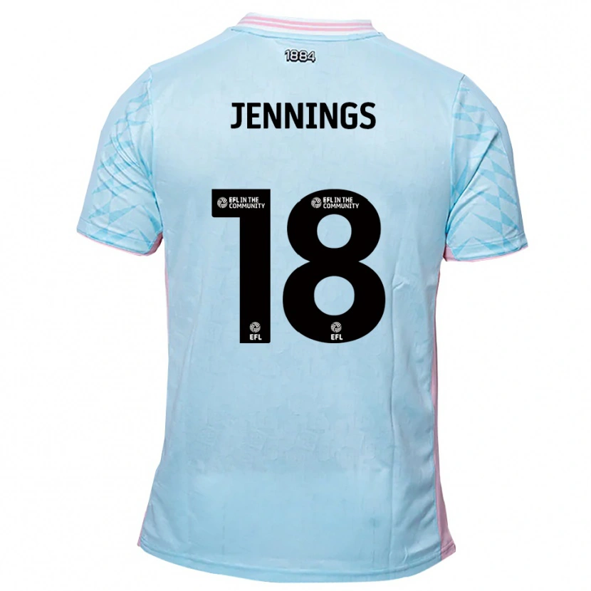 DanxenキッズConnor Jennings#18水色 ピンクアウェイシャツ2025/26ジャージーユニフォーム