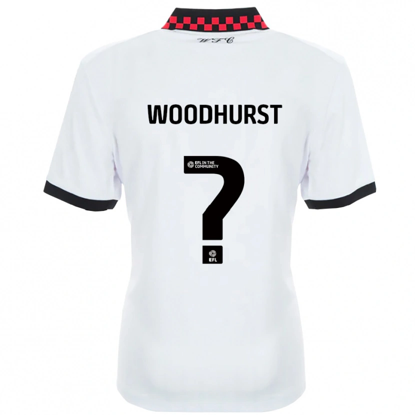 DanxenキッズGurj Woodhurst#0白 黒アウェイシャツ2025/26ジャージーユニフォーム