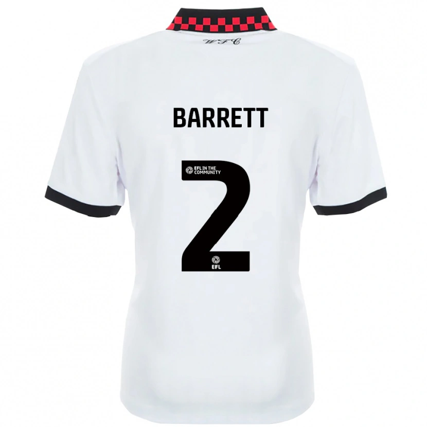 DanxenキッズConnor Barrett#2白 黒アウェイシャツ2025/26ジャージーユニフォーム