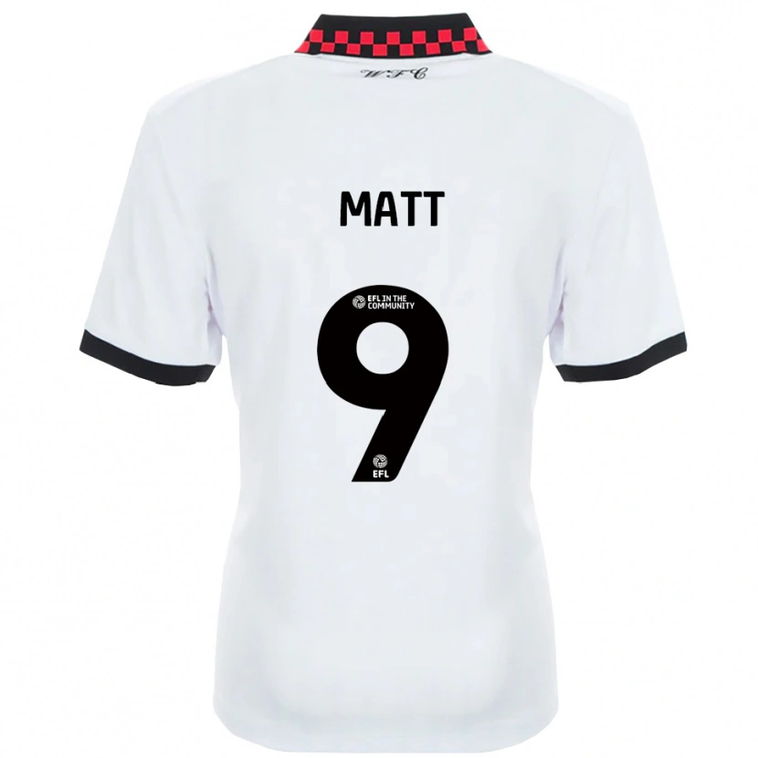 Danxenキッズジャミル・マット#9白 黒アウェイシャツ2025/26ジャージーユニフォーム