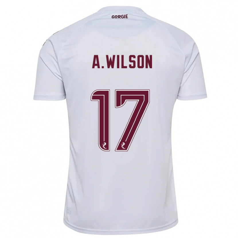 DanxenキッズAlfie Wilson#17白 バーガンディアウェイシャツ2025/26ジャージーユニフォーム