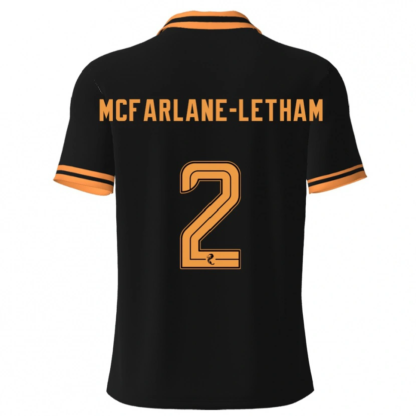 DanxenキッズJay Mcfarlane-Letham#2黒 黄アウェイシャツ2025/26ジャージーユニフォーム