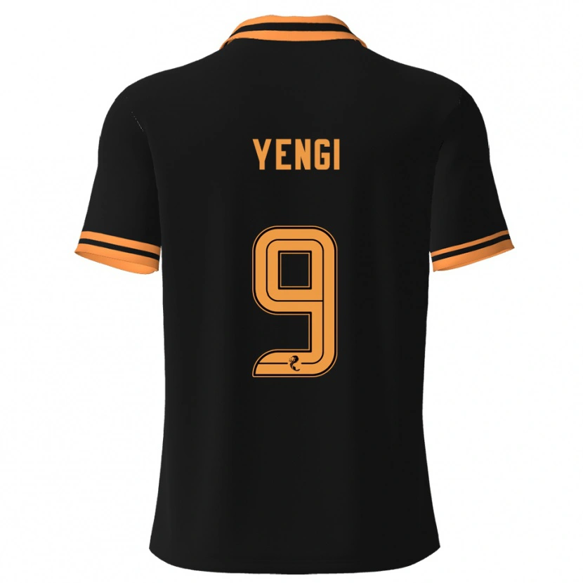 DanxenキッズTete Yengi#9黒 黄アウェイシャツ2025/26ジャージーユニフォーム