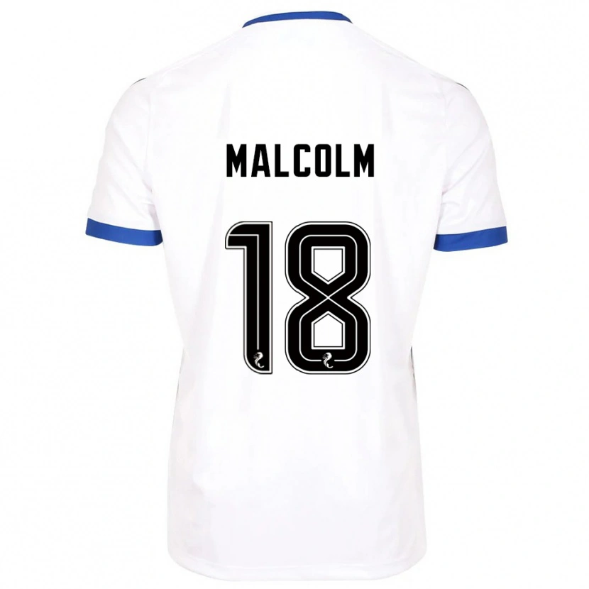 DanxenキッズJodie Malcolm#18白 青アウェイシャツ2025/26ジャージーユニフォーム