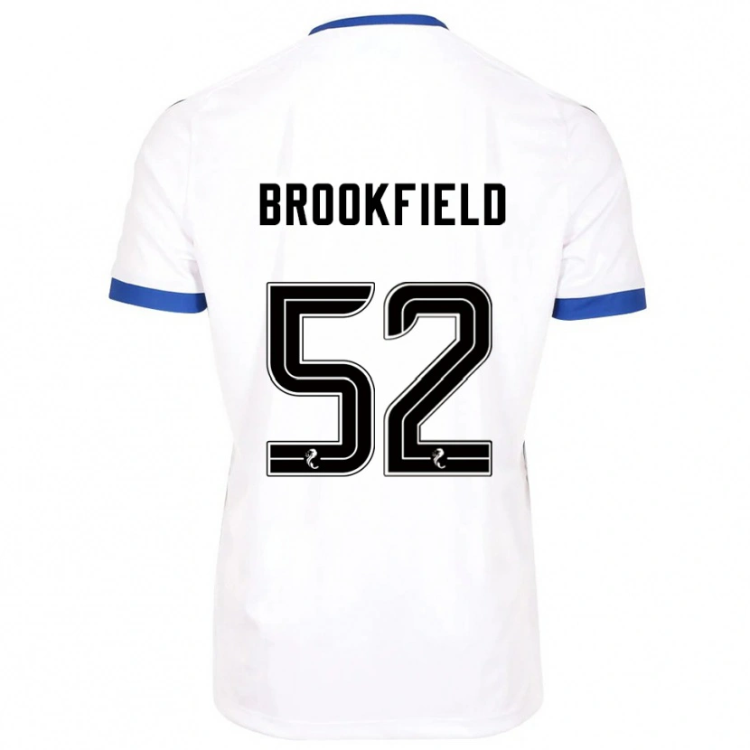 DanxenキッズArran Brookfield#52白 青アウェイシャツ2025/26ジャージーユニフォーム