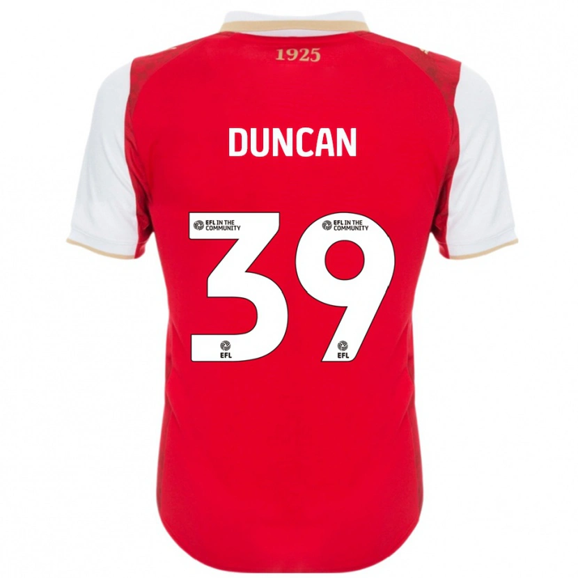DanxenメンズHarrison Duncan#39赤 白ホームシャツ2025/26ジャージーユニフォーム